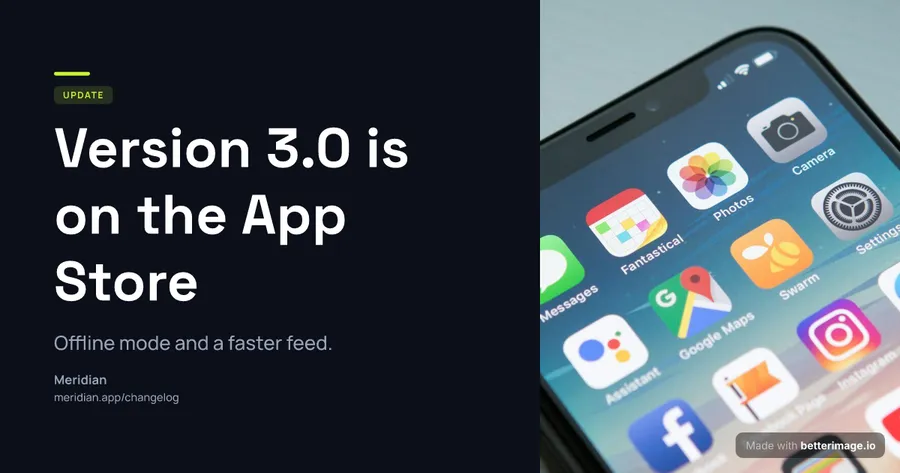 App update at 1200 by 630, Open Graph
