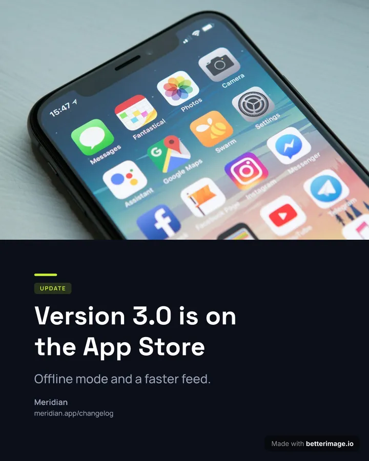 App update at 1080 by 1350, Portrait post