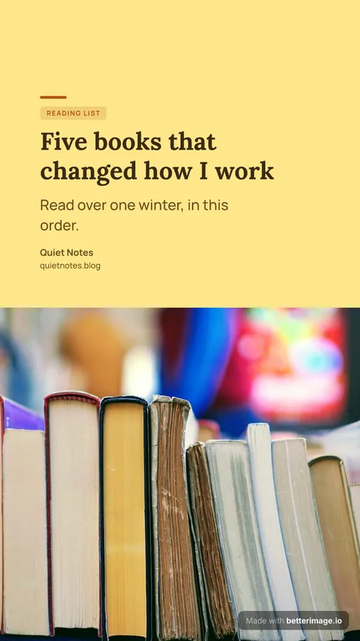 Reading list at 1080 by 1920, Story