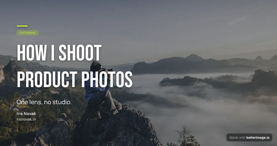 Photo tutorial thumbnail at 1200 by 630, Open Graph