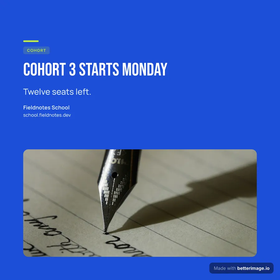 Cohort thumbnail at 1080 by 1080, Square post
