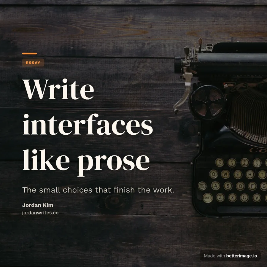 Editorial blog post at 1080 by 1080, Square post