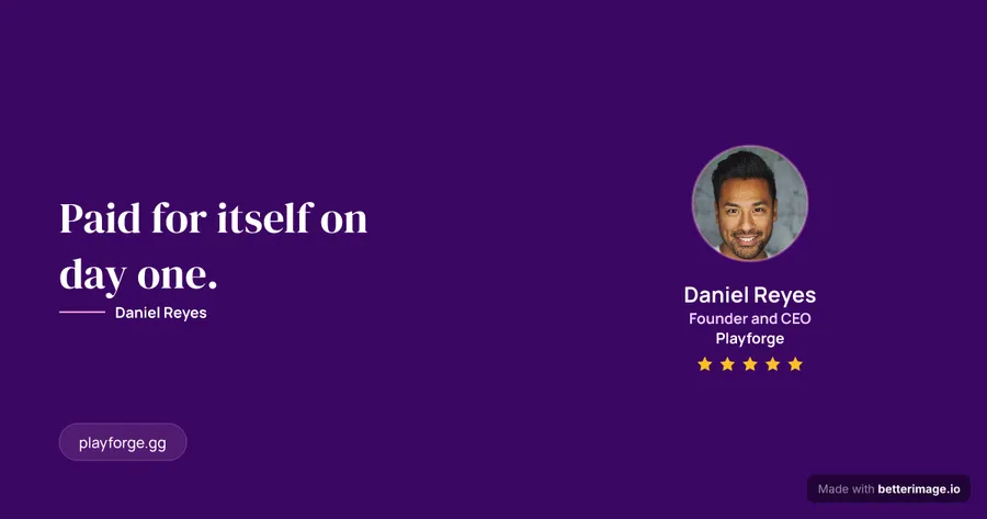 Founder review at 1200 by 630, Open Graph