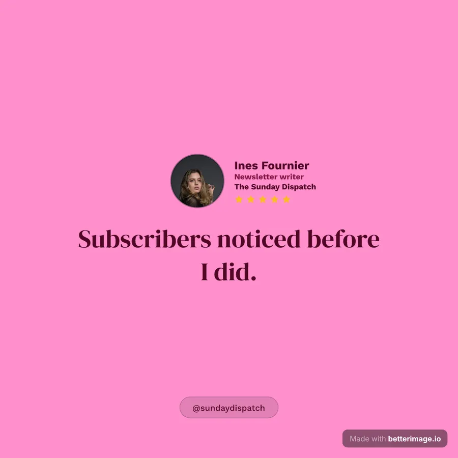 Kind words at 1080 by 1080, Square post