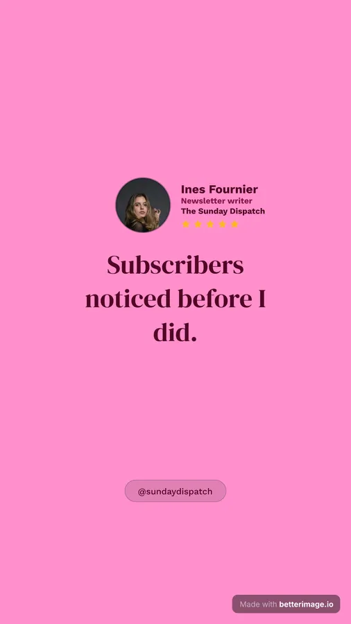 Kind words at 1080 by 1920, Story