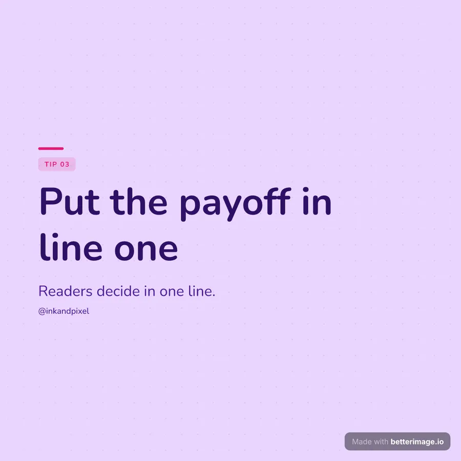 Tip card at 1080 by 1080, Square post