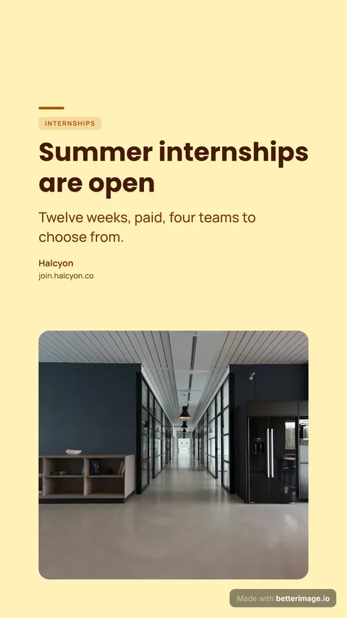 Internships open at 1080 by 1920, Story