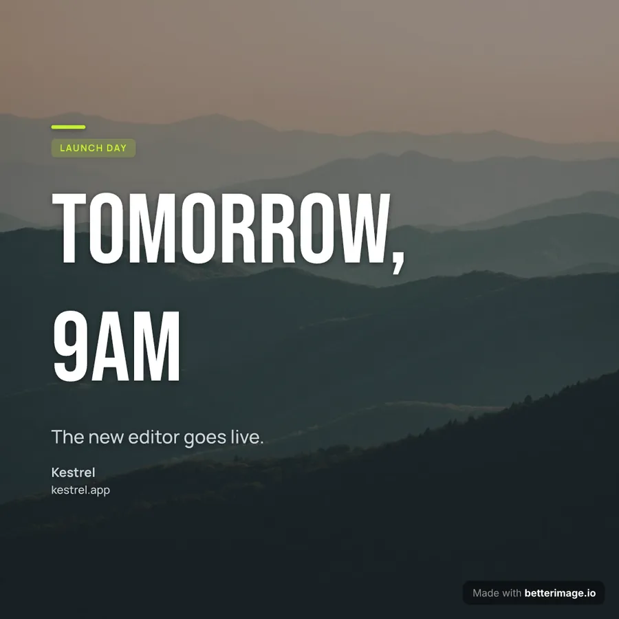 Launch day story at 1080 by 1080, Square post