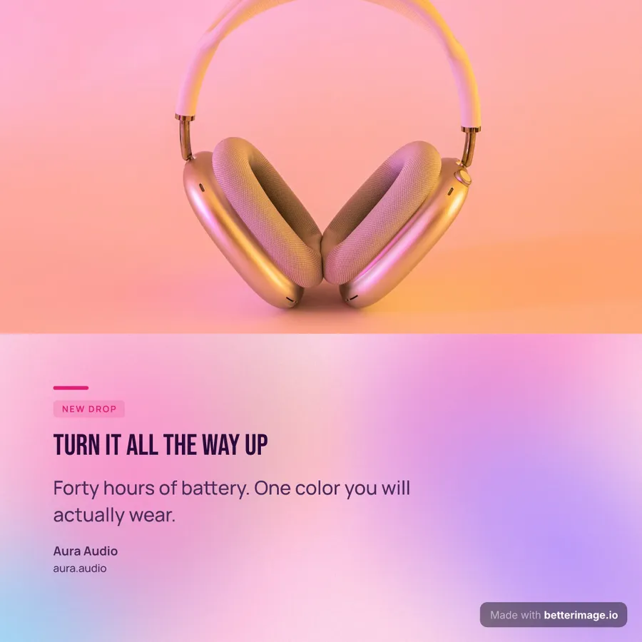 Loud pastel at 1080 by 1080, Square post