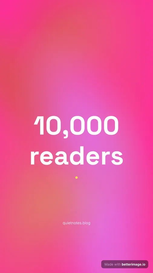 Ten thousand readers at 1080 by 1920, Story