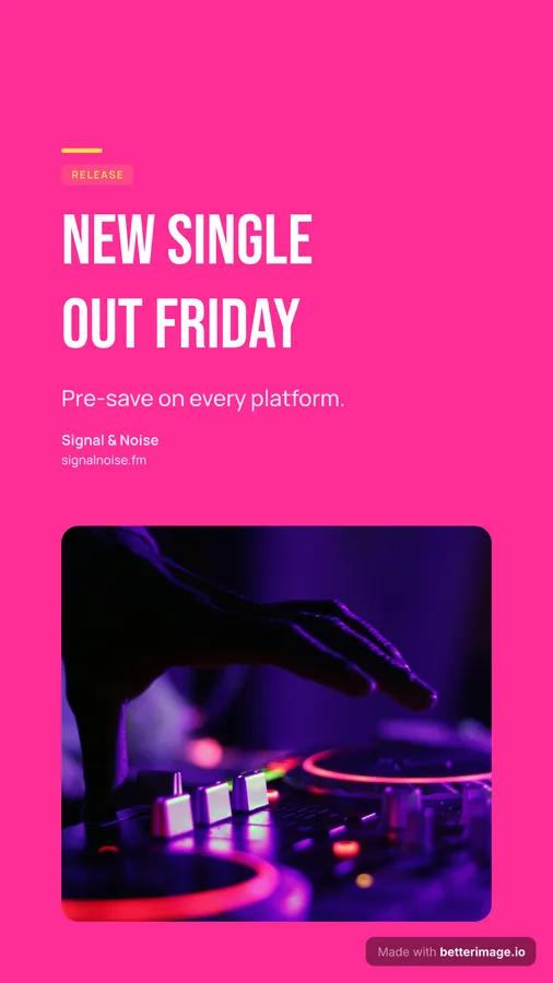 Music release at 1080 by 1920, Story