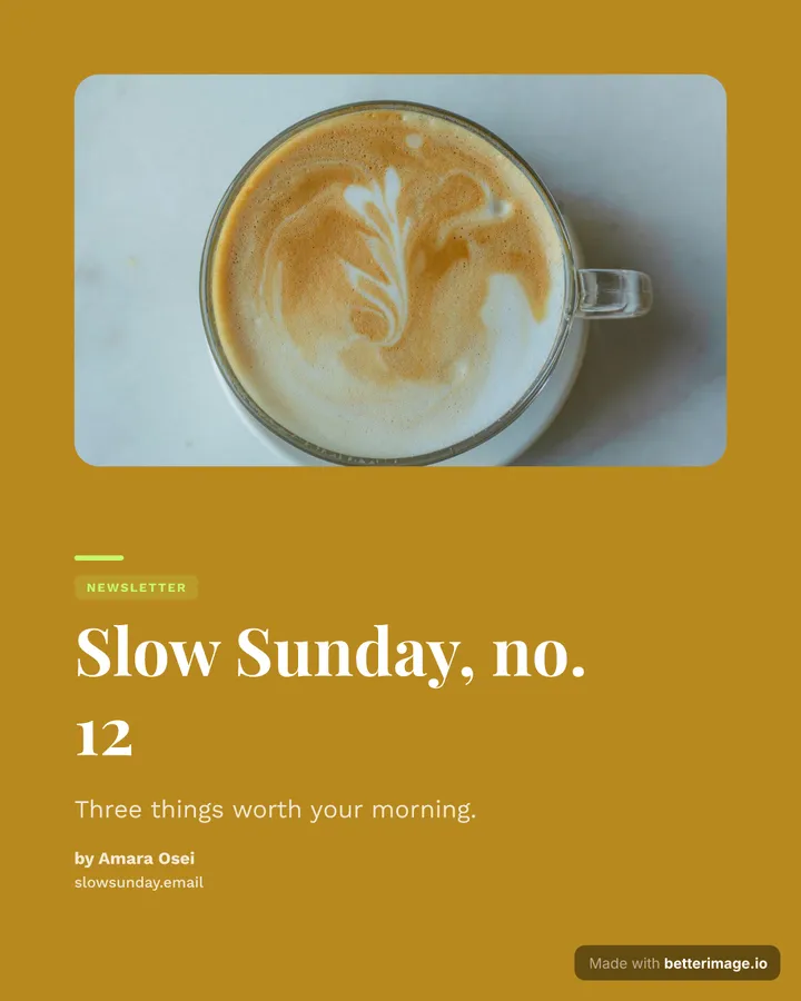 Sunday newsletter at 1080 by 1350, Portrait post