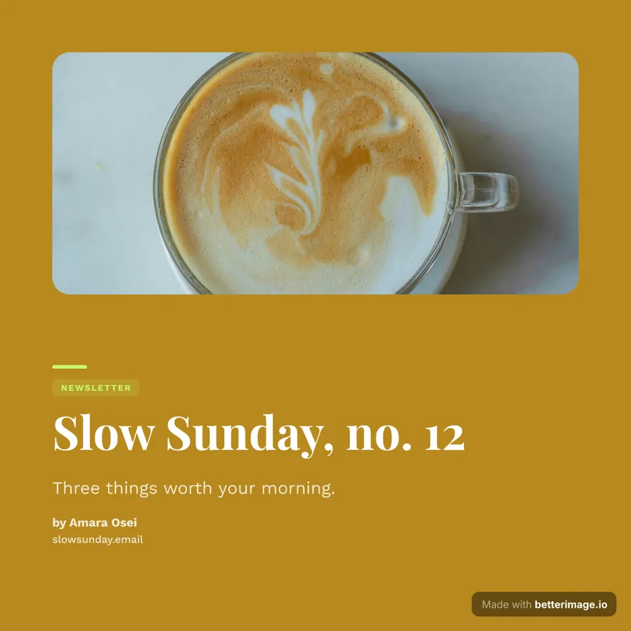 Sunday newsletter at 1080 by 1080, Square post