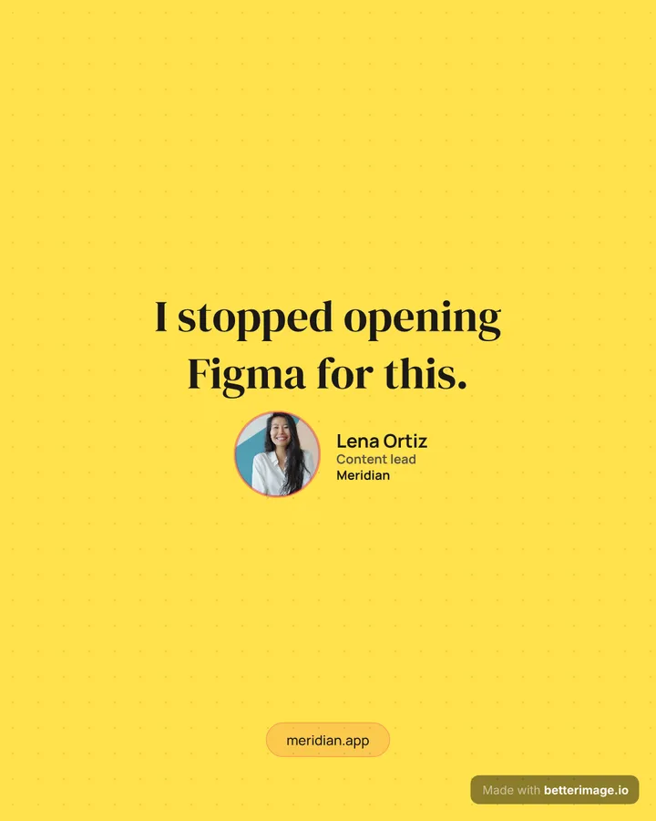 Sticky-note testimonial at 1080 by 1350, Portrait post