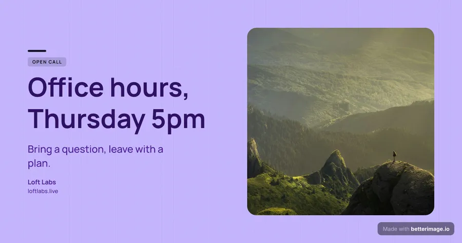 Office hours at 1200 by 630, Open Graph