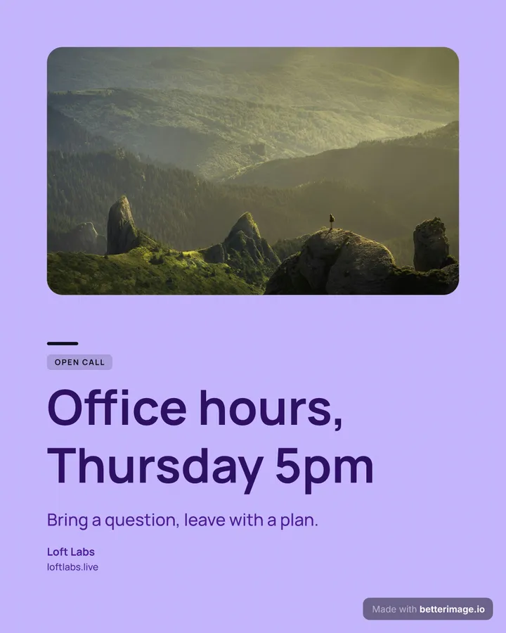 Office hours at 1080 by 1350, Portrait post