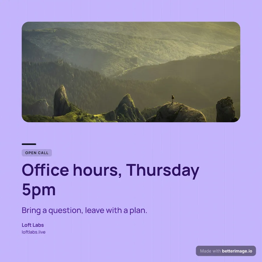 Office hours at 1080 by 1080, Square post