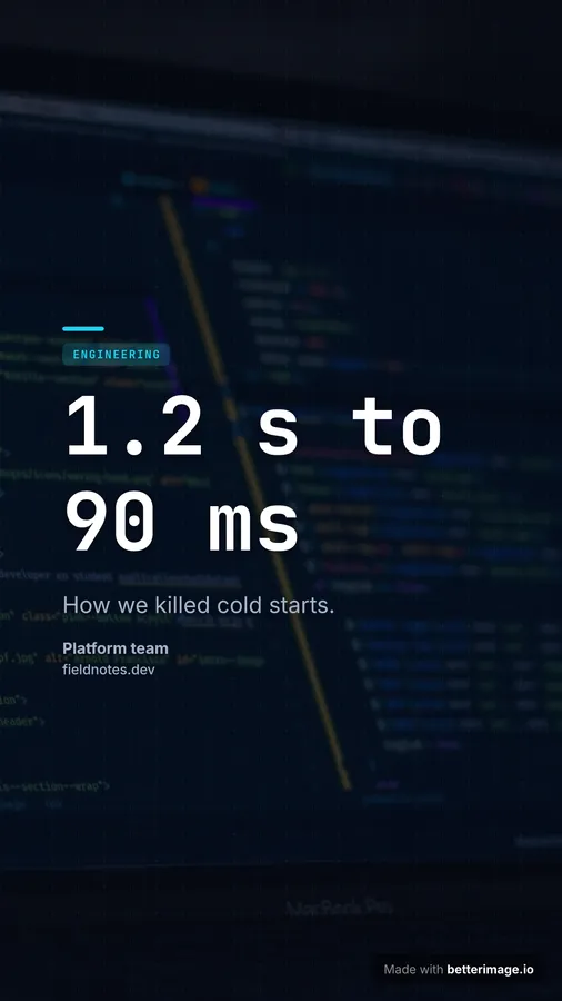 Engineering write-up at 1080 by 1920, Story