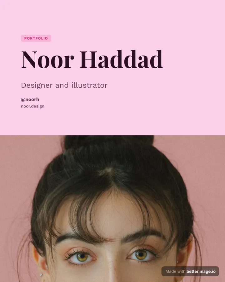 Personal site at 1080 by 1350, Portrait post