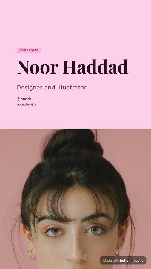 Personal site at 1080 by 1920, Story