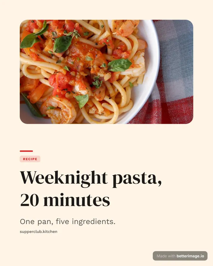 Recipe pin at 1080 by 1350, Portrait post