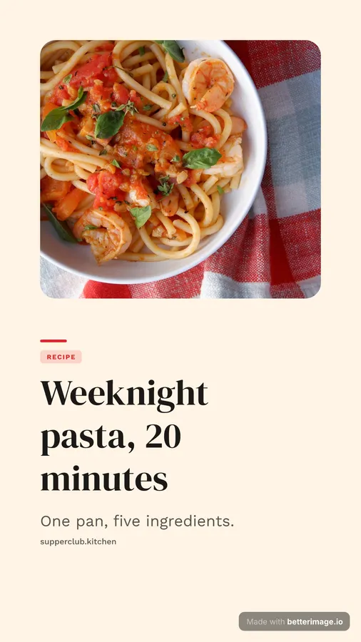 Recipe pin at 1080 by 1920, Story