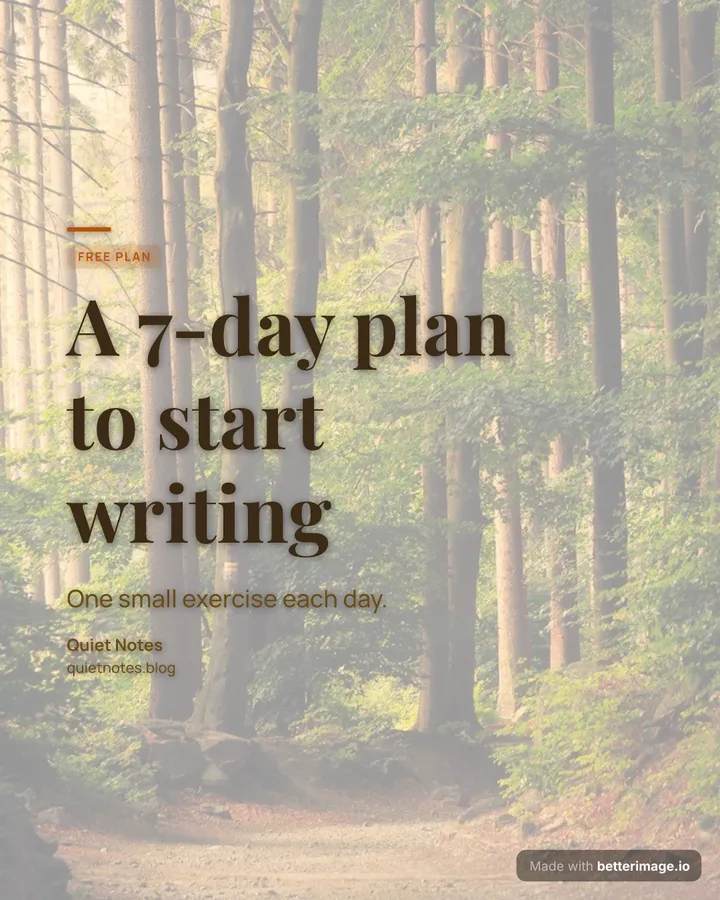 Writing plan pin at 1080 by 1350, Portrait post