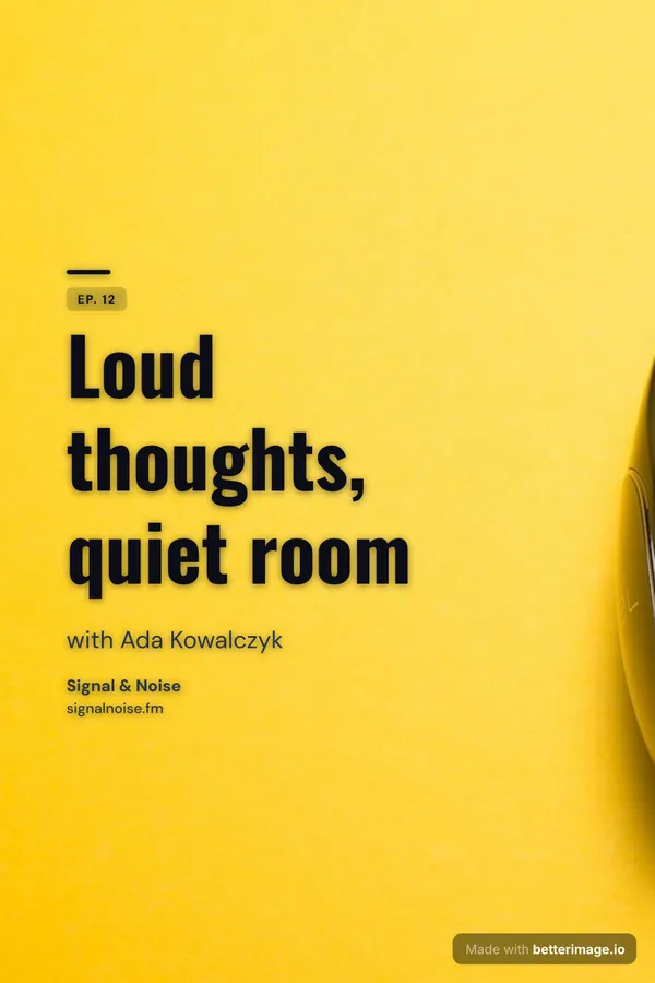 Yellow podcast at 1000 by 1500, Pinterest pin