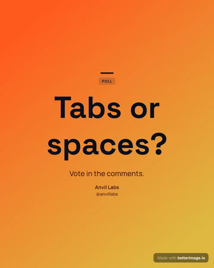 Poll post at 1080 by 1350, Portrait post