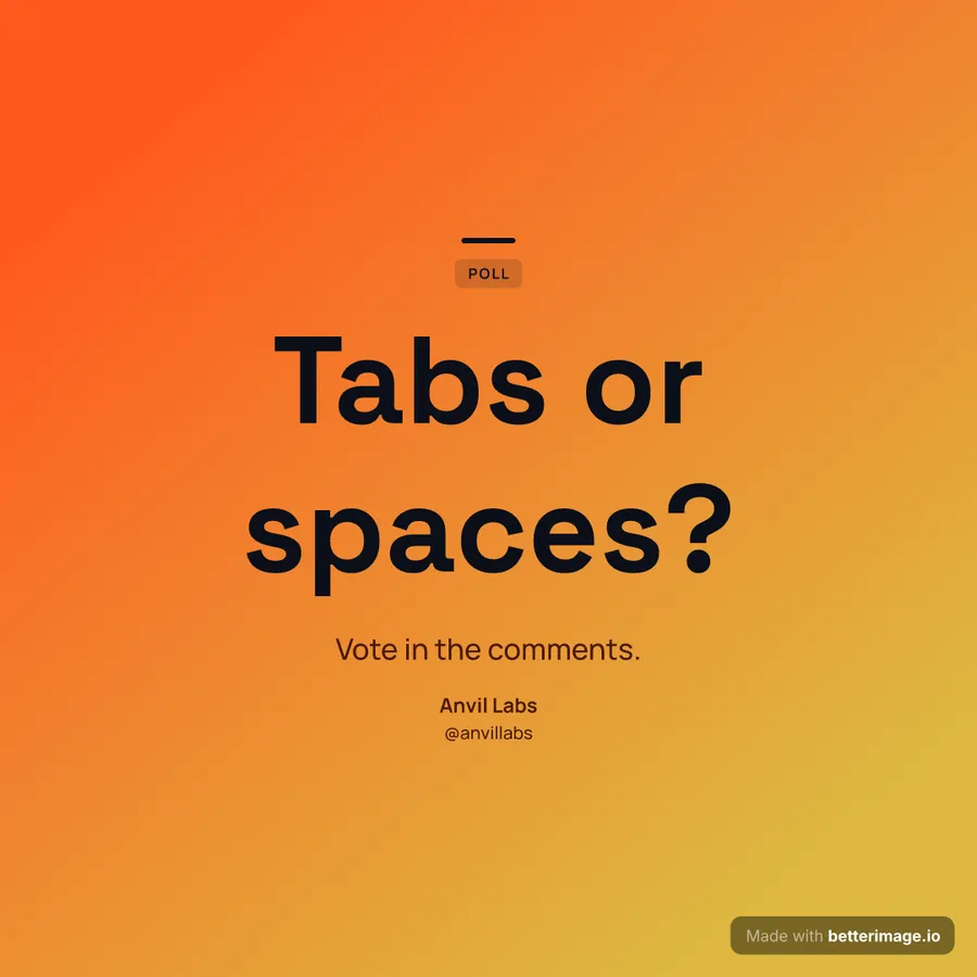 Poll post at 1080 by 1080, Square post