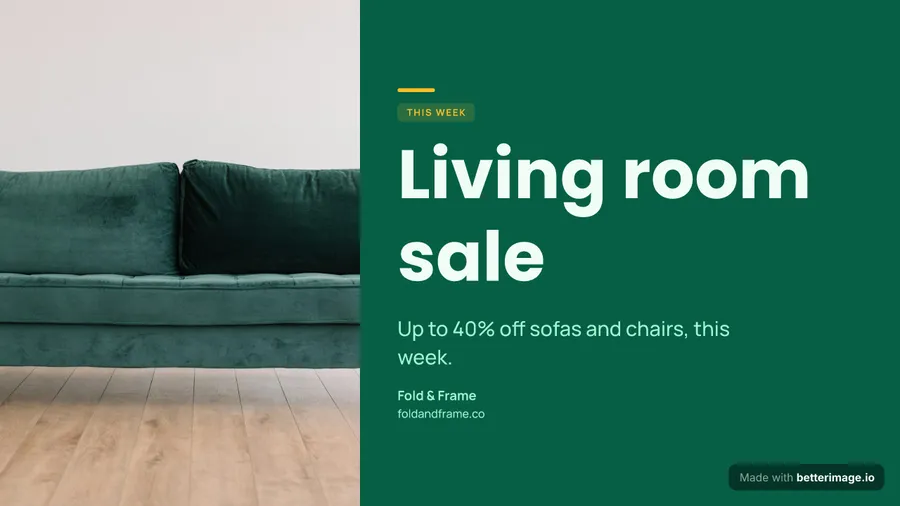Living room sale story at 1280 by 720, YouTube thumbnail