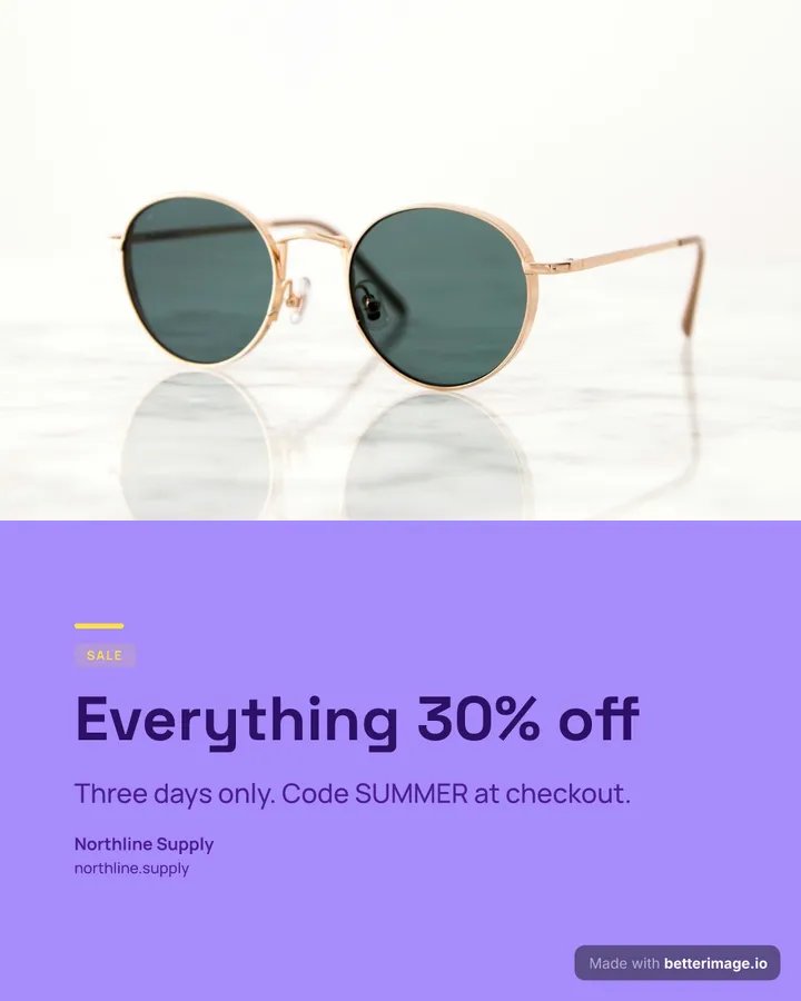 Violet sale at 1080 by 1350, Portrait post