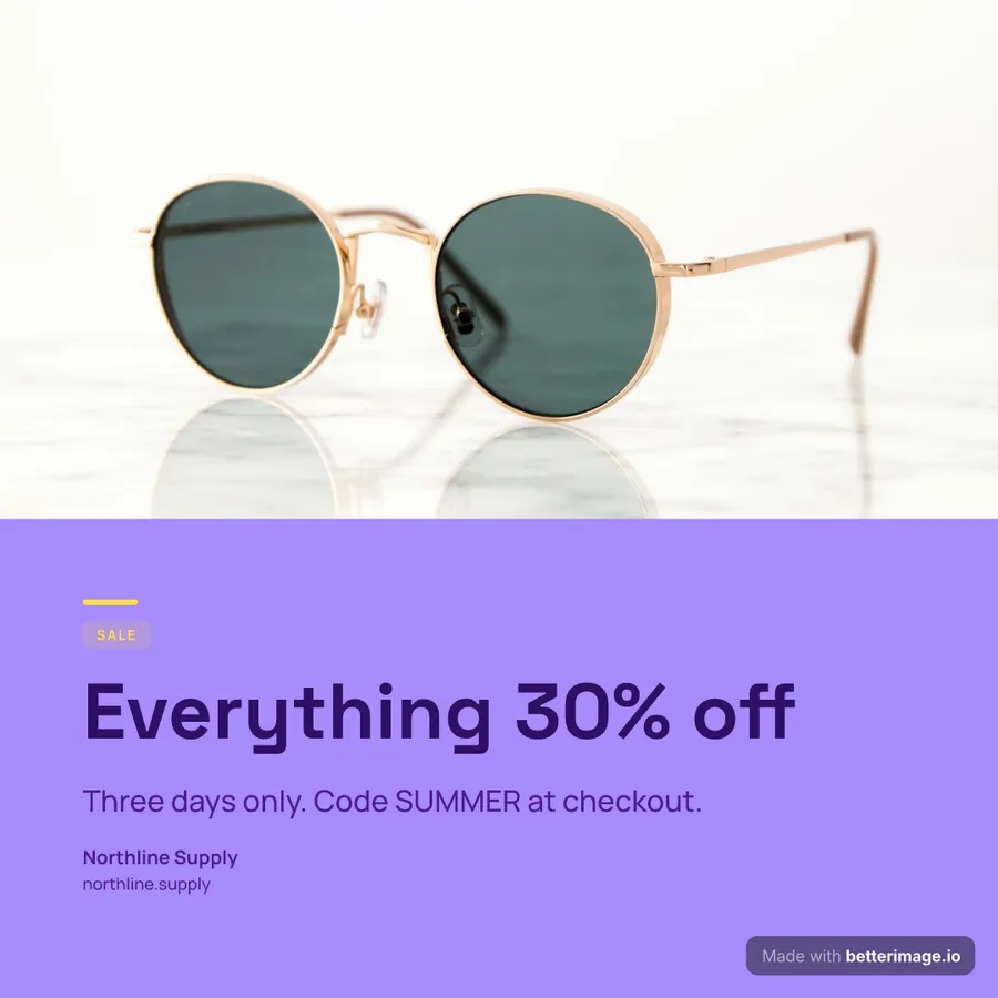 Violet sale at 1080 by 1080, Square post