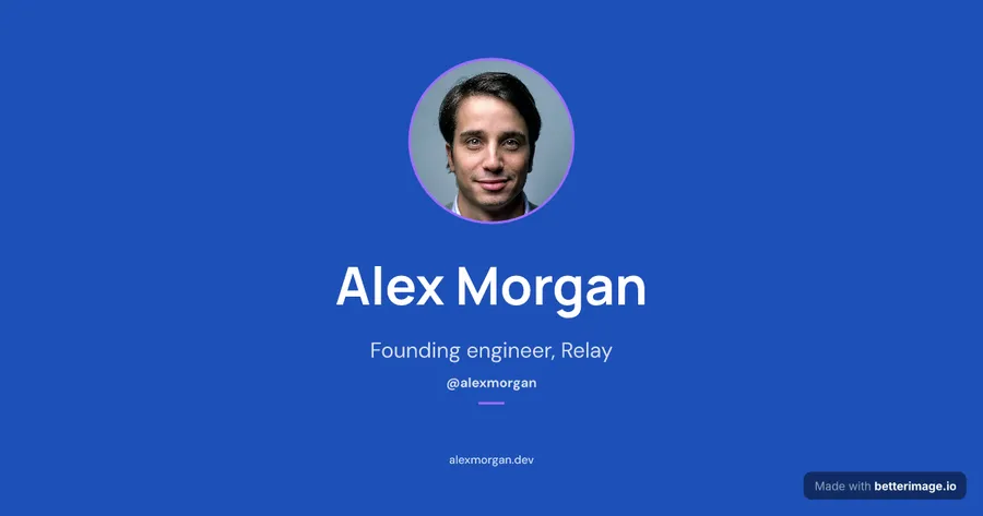 Speaker or about page at 1200 by 630, Open Graph
