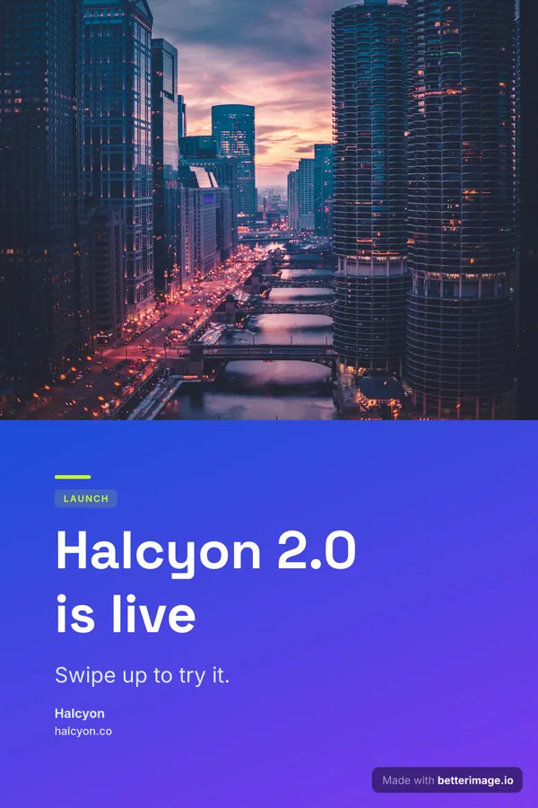 Launch story at 1000 by 1500, Pinterest pin