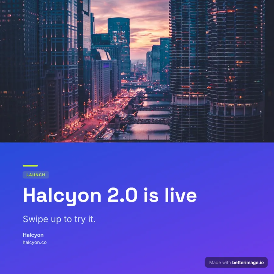 Launch story at 1080 by 1080, Square post