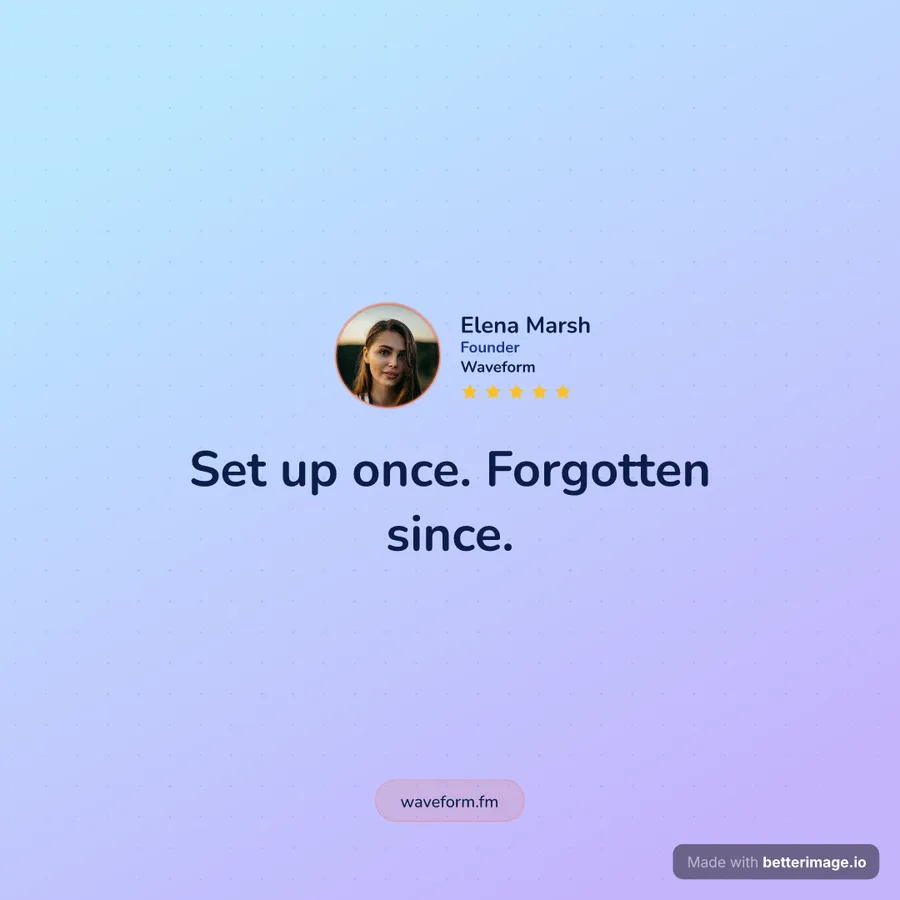 Light testimonial at 1080 by 1080, Square post