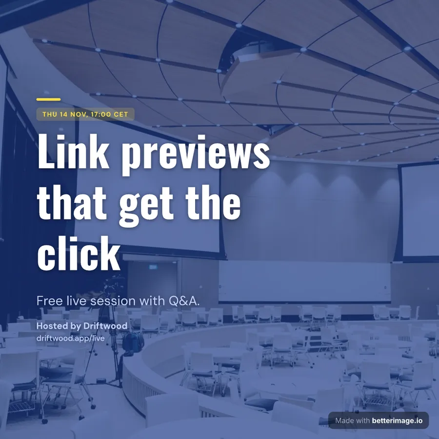 Webinar invite at 1080 by 1080, Square post