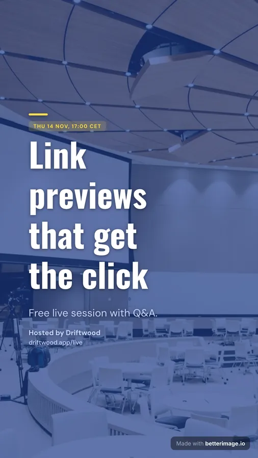 Webinar invite at 1080 by 1920, Story