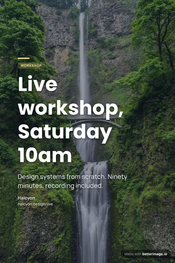 Workshop story at 1000 by 1500, Pinterest pin