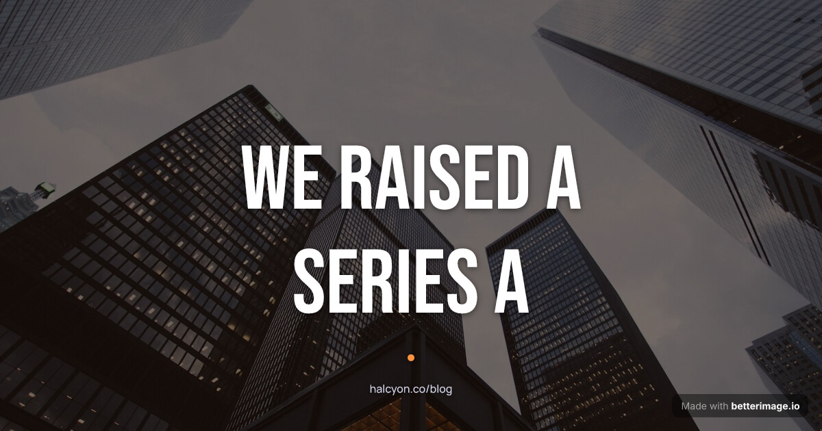 Big news social card: skyline photo under an ember overlay, giant condensed headline, one line only