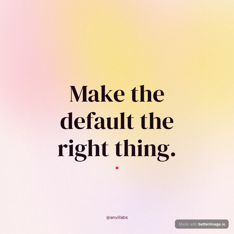 Serif quote post type-only card: a blush mesh with grain, no photo, the type carries the card, DM Serif Display headline