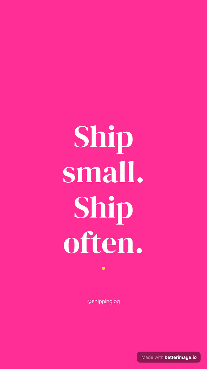 Quote story type-only card: a flat hot pink field, no photo, the type carries the card, DM Serif Display headline